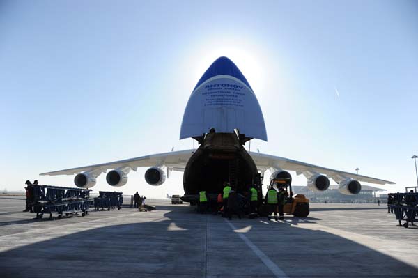 Heavy cargo flights taking off