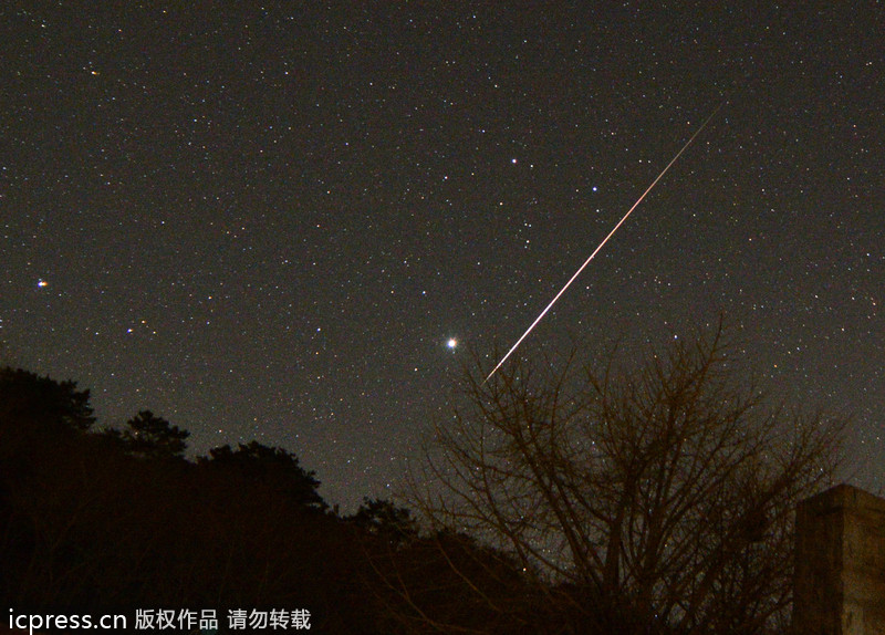 The first meteor shower in 2014