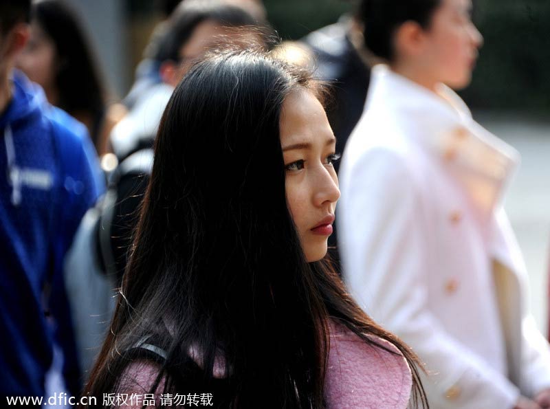 Exams bring the beautiful people to Shanghai