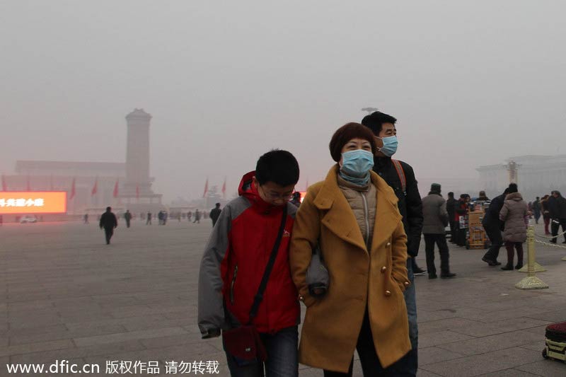 Beijing waits for cold wave to disperse smog