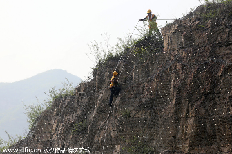 Workers to negotiate treacherous terrain