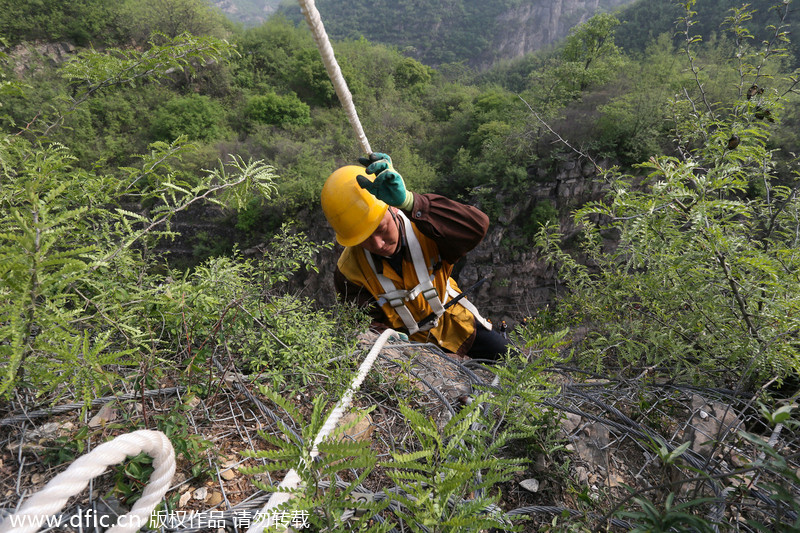 Workers to negotiate treacherous terrain