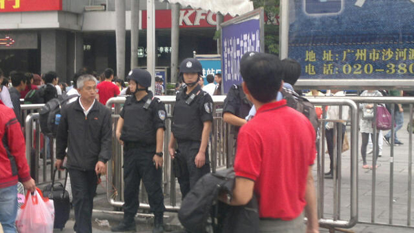 Knife attack at S China railway station