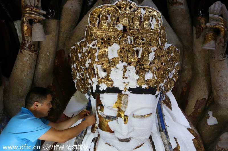 Hydrating mask for Buddhist deity