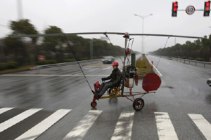 Handyman makes special vehicle for grandchildren