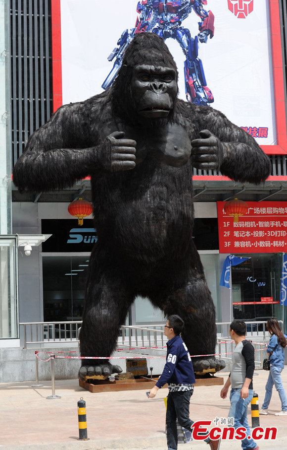 Giant 'King Kong' takes a stand in Xi'an