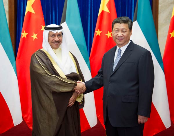 Xi meets Kuwait prime minister
