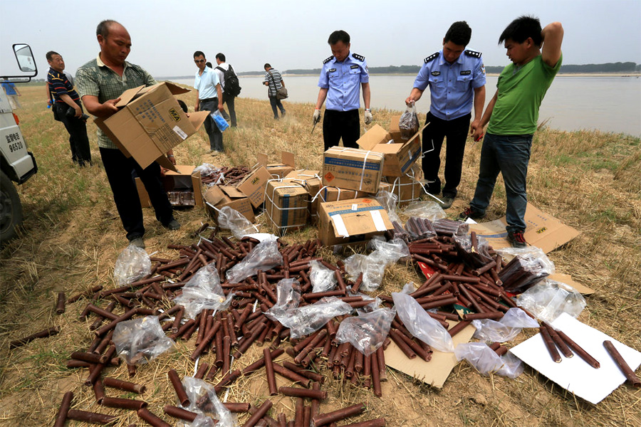 Explosive haul goes up in smoke