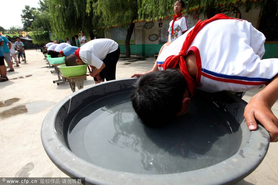 Teaching water safety in Henan