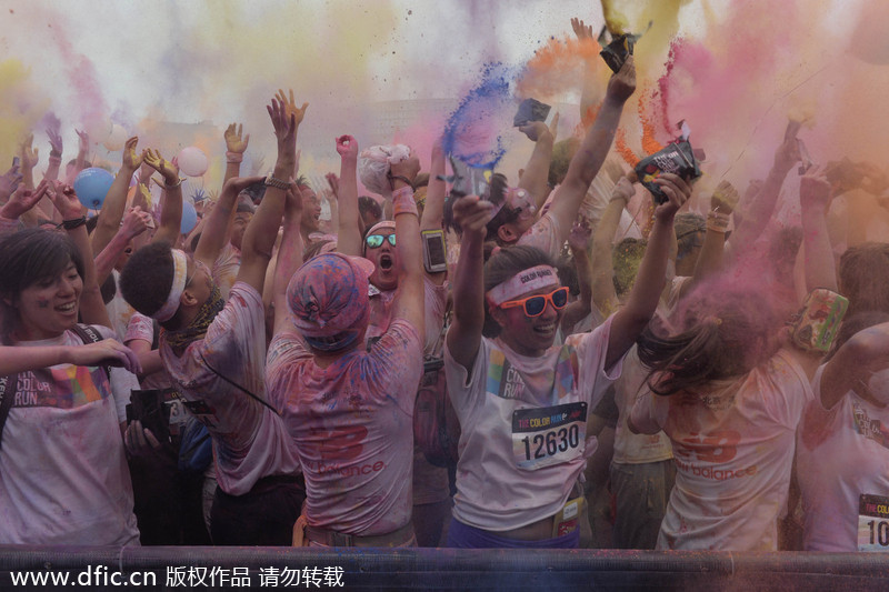 Color Run comes in Beijing Garden Expo park