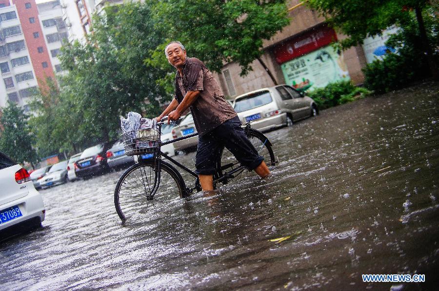 Heavy rainfalls hit Tianjin