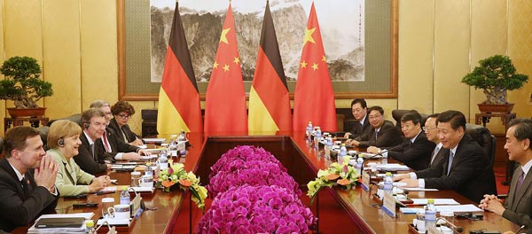 President Xi meets with Merkel in Beijing