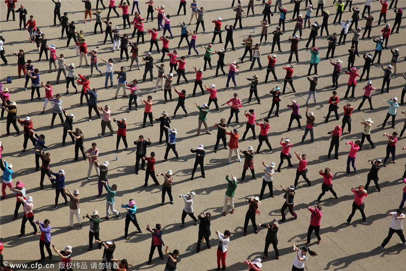 Grannies turn streets into strange dance floors