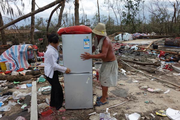 Relief efforts continue in typhoon's wake