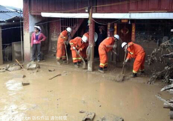 Mountain flash flood in SW China kills five