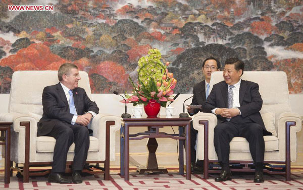 Chinese President Xi meets IOC chief Bach