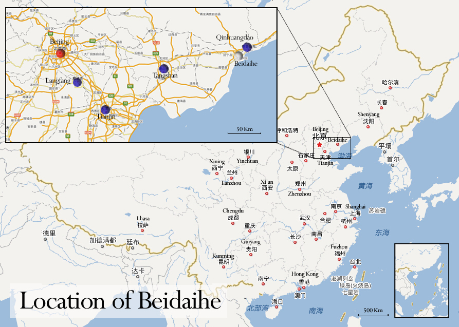 The location of Beidaihe