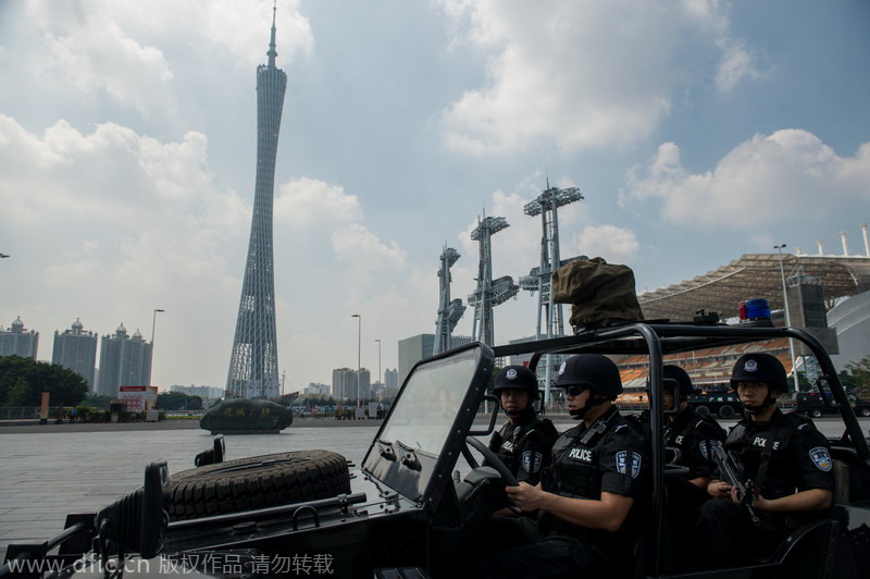 Guangzhou police launch air patrol