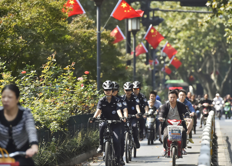 West Lake patrol on bicycle