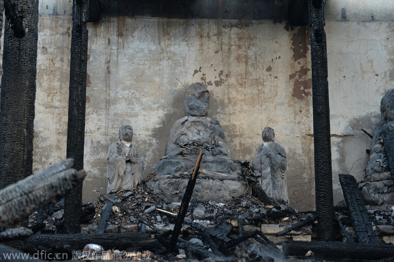 1,400-year-old temple burned down