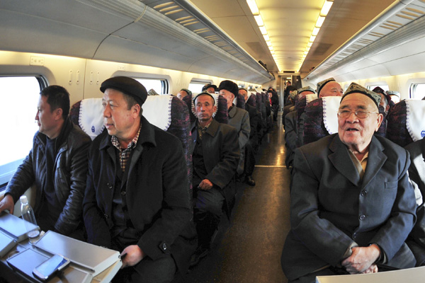 Bullet train starts operating in Xinjiang