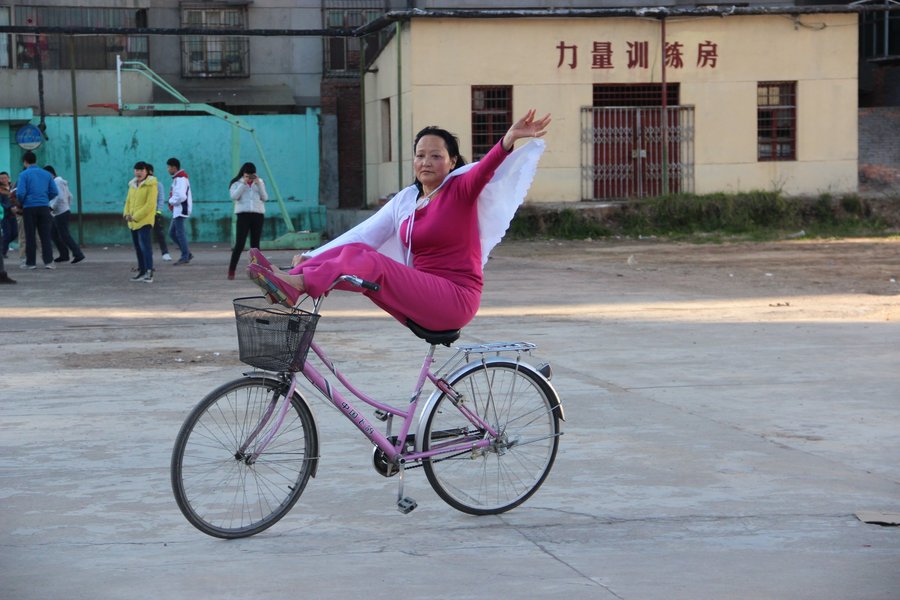 Practice trick-cycling to look for lost son