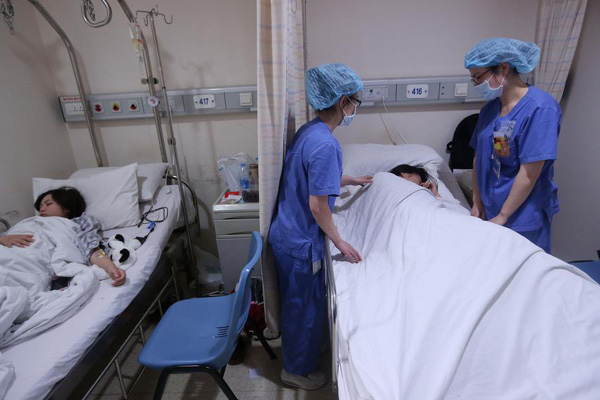 13 people severely injured in Shanghai stampede