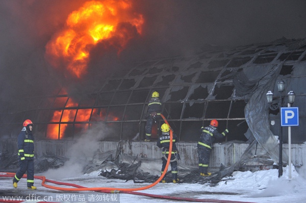 5 firefighters killed in NE China warehouse blaze