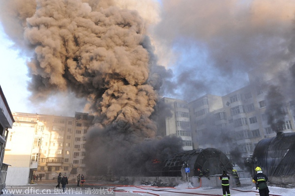 5 firefighters killed in NE China warehouse blaze