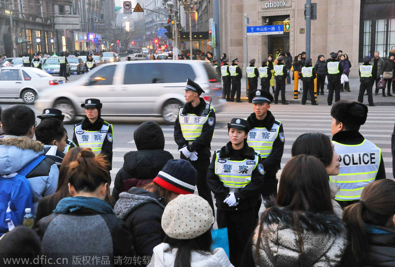 Shanghai beefs up security around fatal stampede site