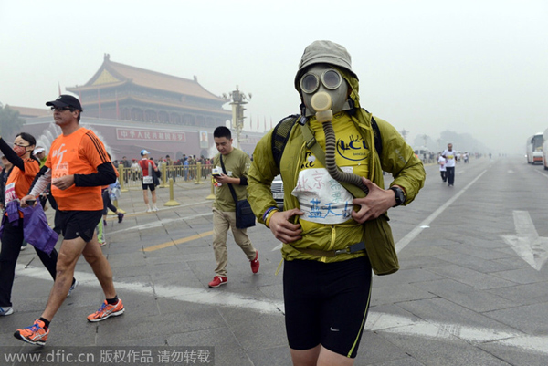 Beijing had 45 heavy pollution days in 2014