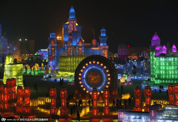 Harbin gets ready for ice and snow festival