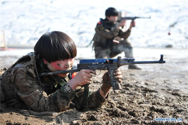 SWAT team members under training in China's Xinjiang