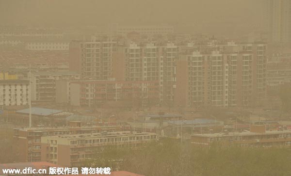Sandstorm shrouds Beijing