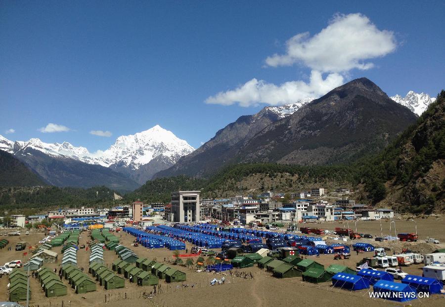 Relief work underway in quake-hit Tibetan county