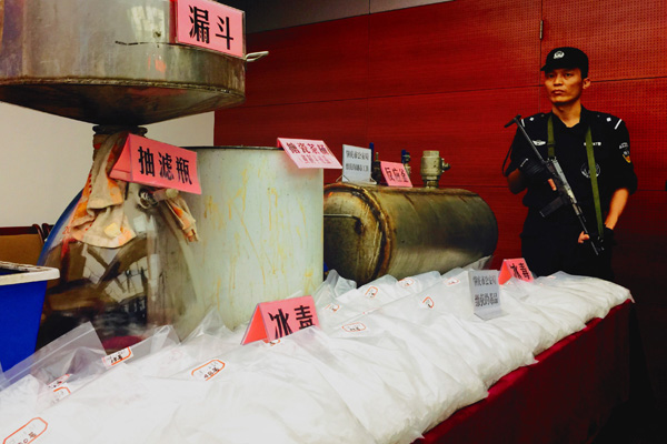 Guangdong police bust huge meth labs