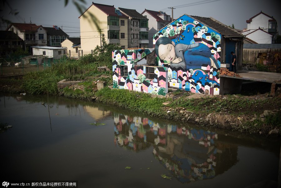 French street artist finds inspiration in Shanghai village