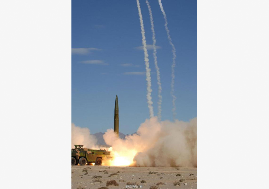 Chinese military authority releases missile launch photos