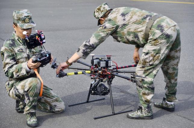 China air force uses drone for first time in Xinjia