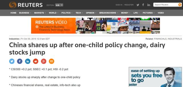 World media reacts to China's decision to end one-child policy