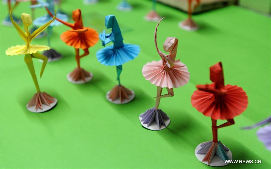 Chinese folk art: origami dancers