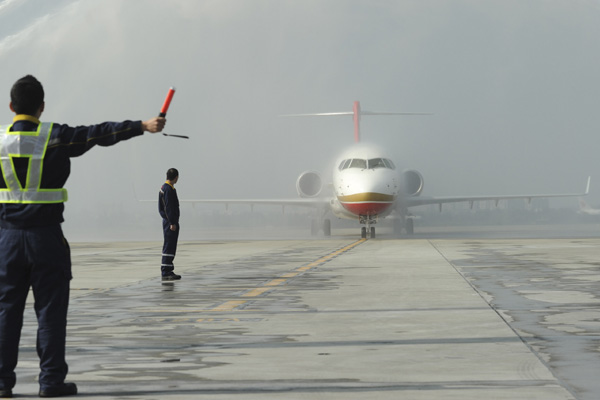 China-made ARJ21 regional jetliner popular with Sichuan locals