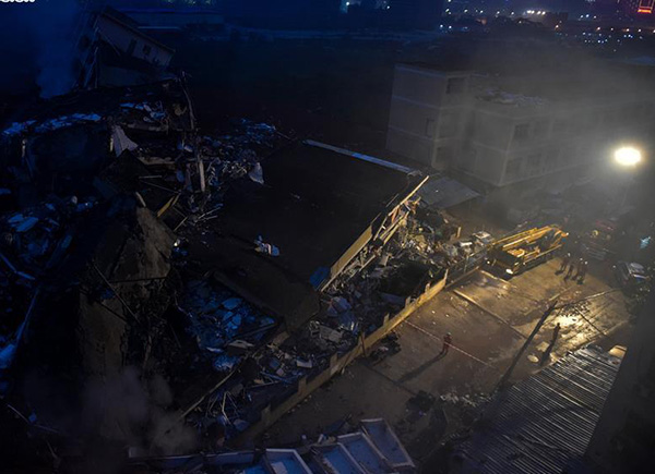 Landslide hits industrial park in Shenzhen, rescue work on