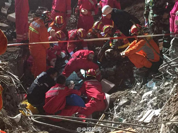 First survivor pulled out 67 hours after Shenzhen landslide