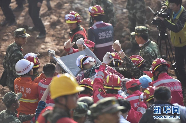 First survivor pulled out 67 hours after Shenzhen landslide