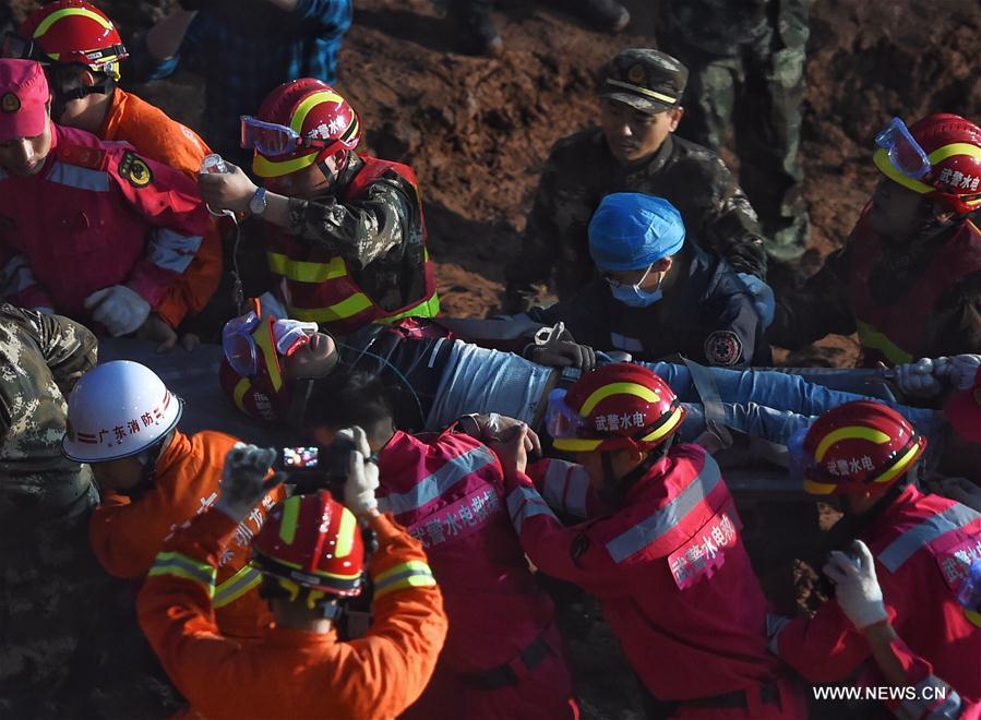 One survivor rescued from Shenzhen's landslide