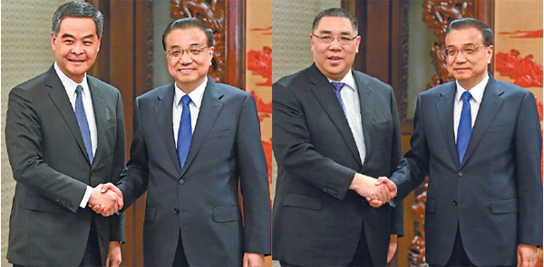 HK, Macao play key roles, Li says