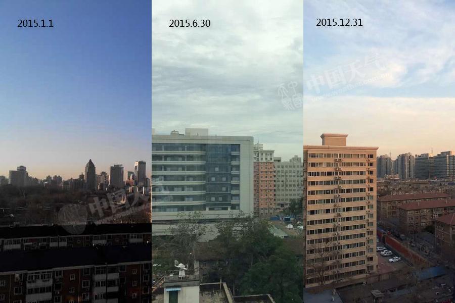 Picutre review of Beijing's sky in 2015