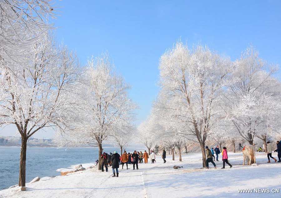 Rime scenery seen in NE China's Jilin