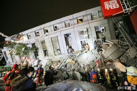 17 dead, hundreds injured after quake flattens buildings in Taiwan